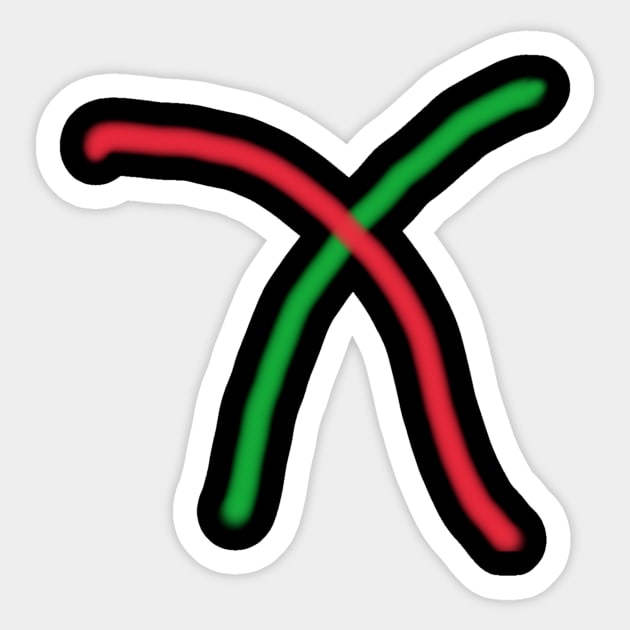 X Sticker by Superboydesign